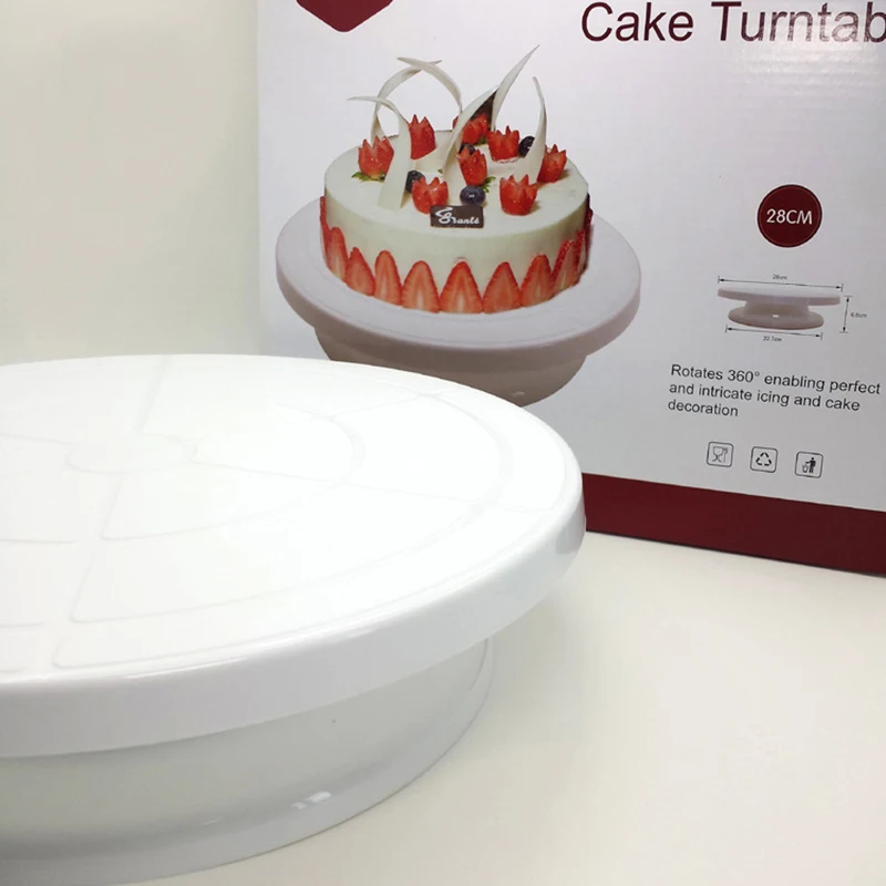28 см вращающаяся подставка для торта декоративная платформа нескользящая