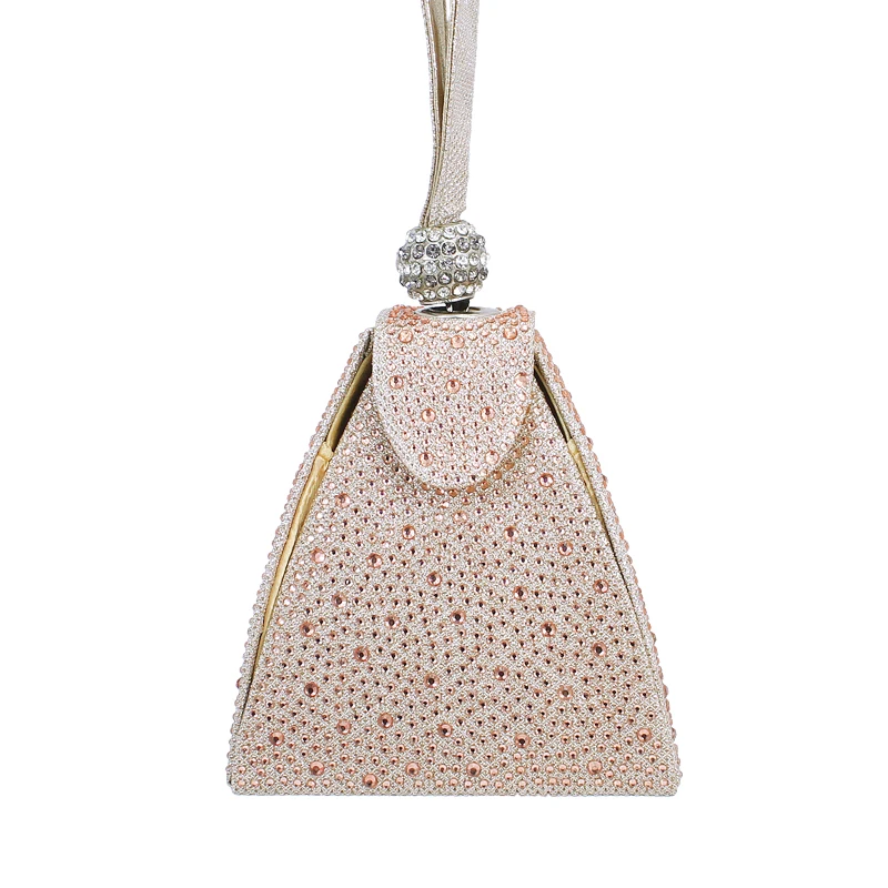 4 вида цветов Пирамида Кристалл Вечерний кошелек кристаллы клатч цепь сумка на