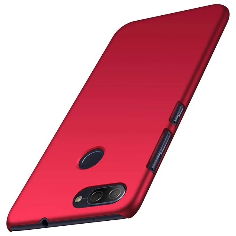 Красный Жесткий чехол из поликарбоната для Asus Zenfone Max Plus(M1) ZB570TL роскошный пластиковый матовый чехол для телефона для Asus Zenfone Max Plus(M1) ZB570TL - Цвет: Красный