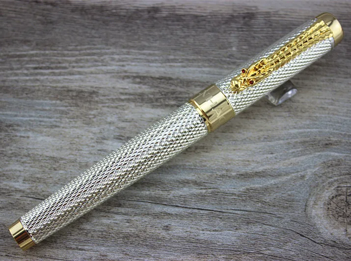 Ручка шариковая JINHAO 1 шт./лот 1200 ручки серебряные с золотым зажимом деловая
