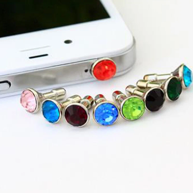 SRLEEKING 10 шт./лот staubstecker Bling Diamond Gem Cap разъем для наушников Анти-сумочка заглушка от