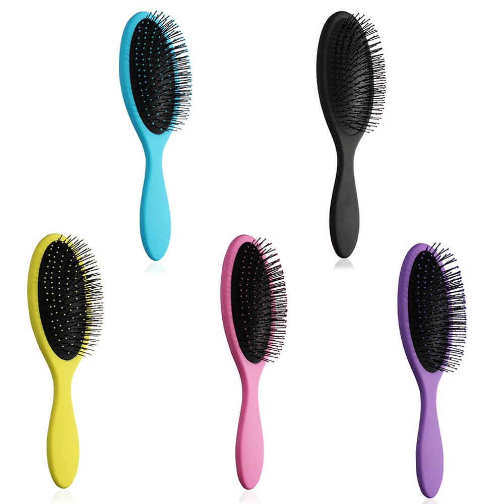 1Pcs Pro Salon Detangling Hair Brush Kids Women men Hair Brush Tangle Wet& Dry Bristles handle Hair Tangle Detangling Comb
