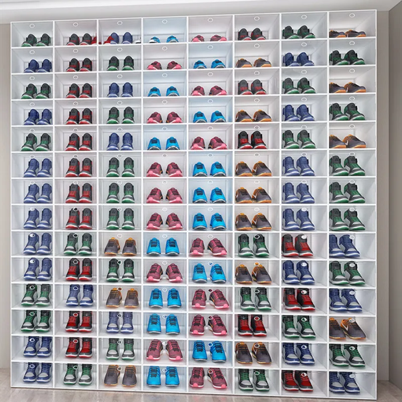 Пластиковые складывающиеся кроссовки для хранения обуви магнитная