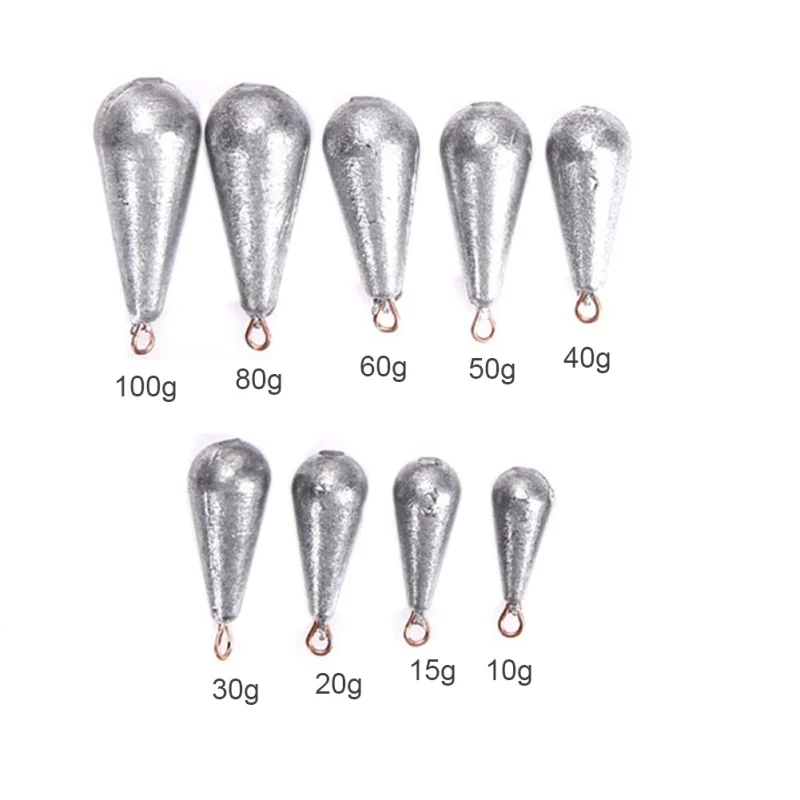 Купи Weight Size 10g/15g/20g/30g/40g/50g/60g/80g/100g Water Droplets Lead Weights Fishing Lead Sinkers Fishing Accessories 5PCS/Lot за 1,921 рублей в магазине AliExpress