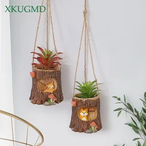 Домашний подвесной цветочный горшок настольная горшечная декорация балкон цветочный горшок для суккулентных растений настенные украшения ручной работы