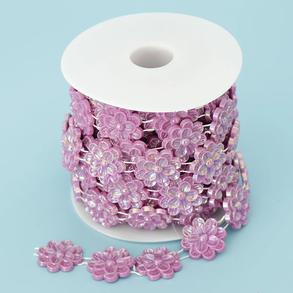 5 метров с фокусным расстоянием 25 мм цветок Цепочка жемчугом и стразами пришить