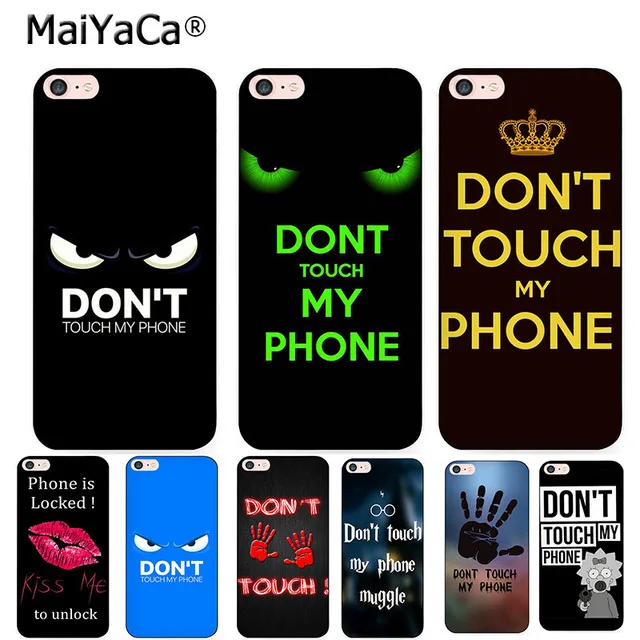 MaiYaCa не трогайте меня для iPhone 4S SE 5C 5S 5 6 6S 7 8 Plus X XR XS MAX черный мягкий чехол телефона