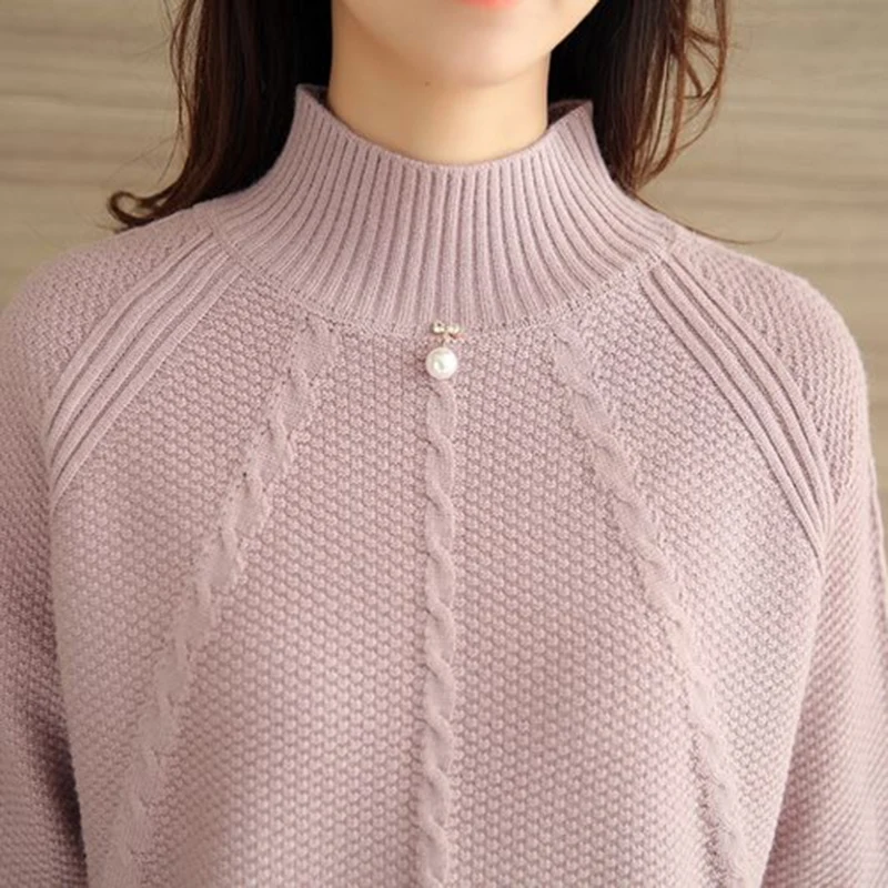 Зимний женский свитер модный однотонный короткий пуловер большого размера