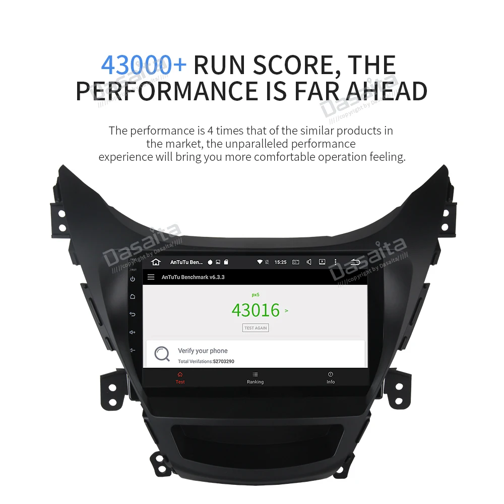 Dasaita Android 9,0 Автомобильный мультимедийный для hyundai Elantra I35 Avante радио 2010 2011 2012 2013 без DVD " сенсорный экран 4*50 Вт стерео