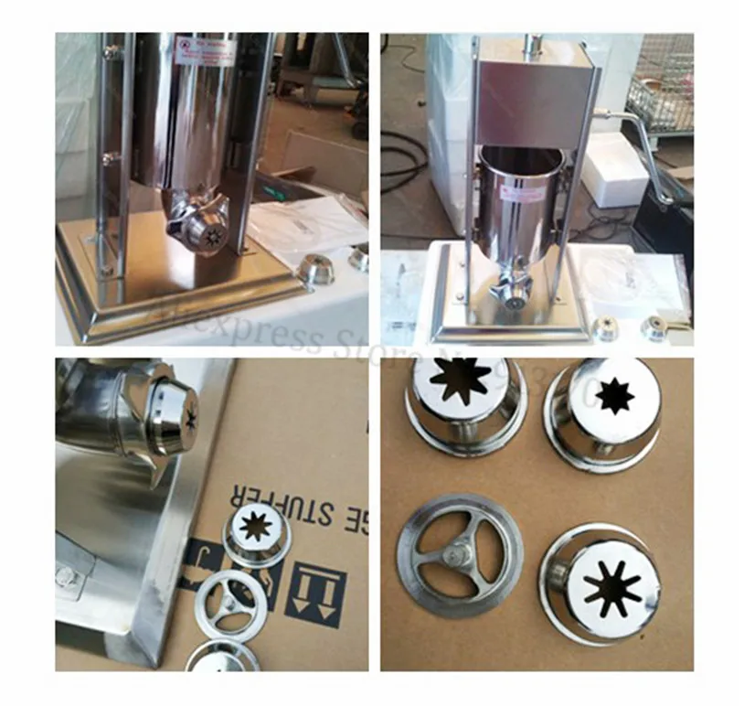 7L коммерческих Нержавеющая сталь вертикальный колбаса машина мяса наполнитель