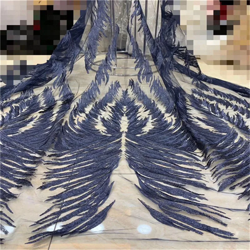 Melody органза французское кружево ткань 3D блестки Цветочная вышивка африканские