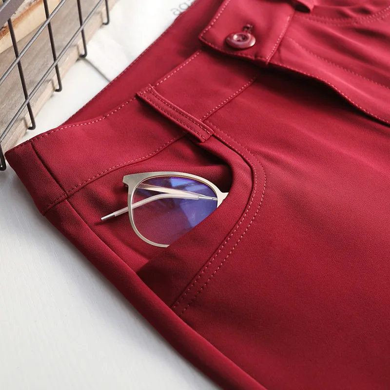 Женские облегающие утепленные брюки повседневные офисные однотонные с высокой