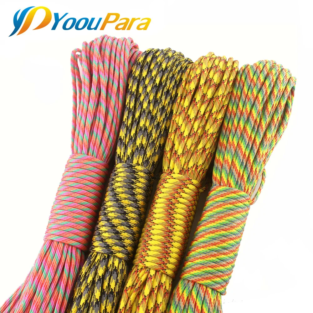 YoouPara 150 шт./лот Paracord 550 веревка 100 футов шнур для кемпинга на открытом воздухе 7
