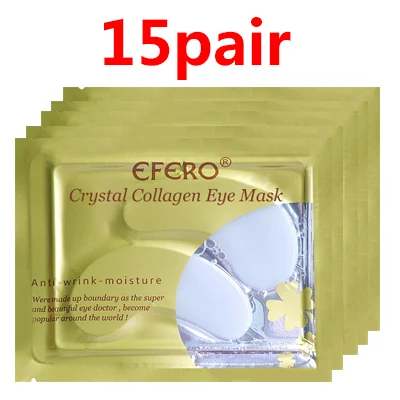 30шт=15 пар, Высокое качество, Gold Crystal коллагеновая маска для глаз, Горячая распродажа, повязки для глаз - Цвет: 15Pair Style 2