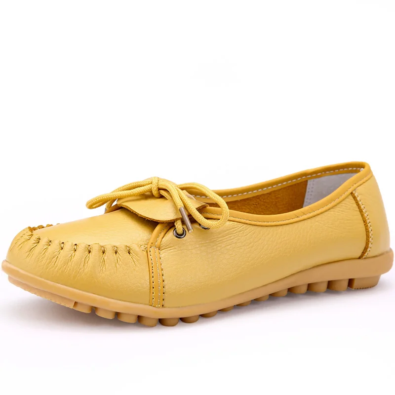 Туфли BeckyWalk женские кожаные повседневная обувь на плоской подошве шнуровке