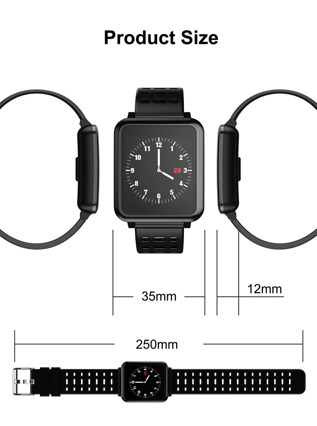 Умные часы водонепроницаемые IP67 пульсометр фитнес трекер спортивные умные для