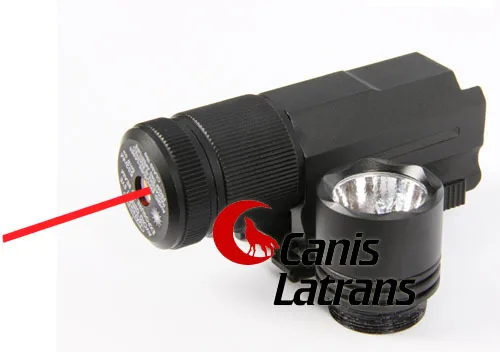 Тактический военный комбинированный фонарь красный лазерный охотничий прицел