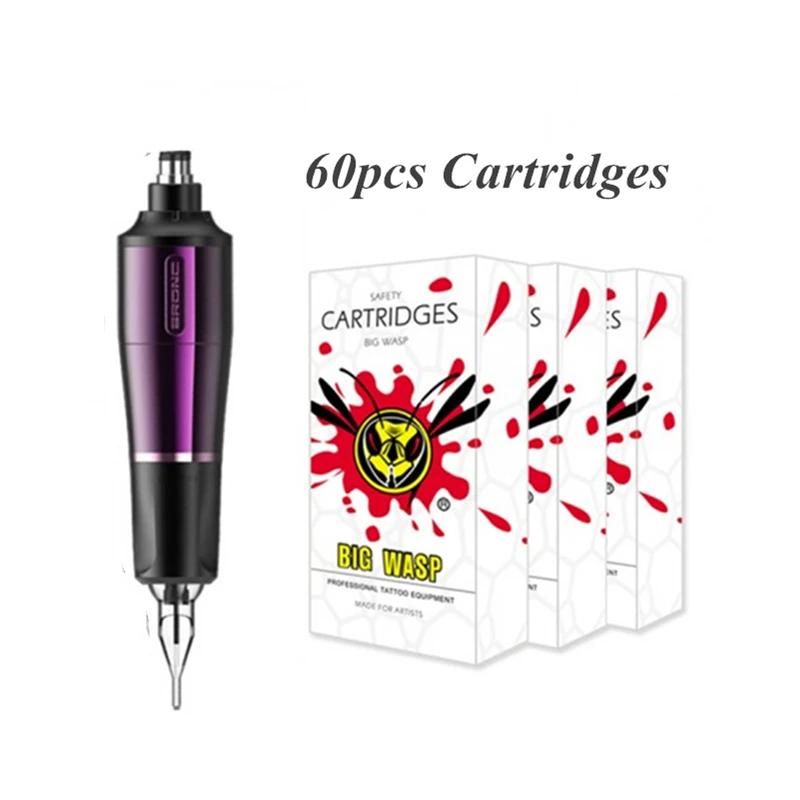 Оригинальная вращающаяся тату машинка HUMMINGBIRD BRONC PEN оптом + три коробки игл для