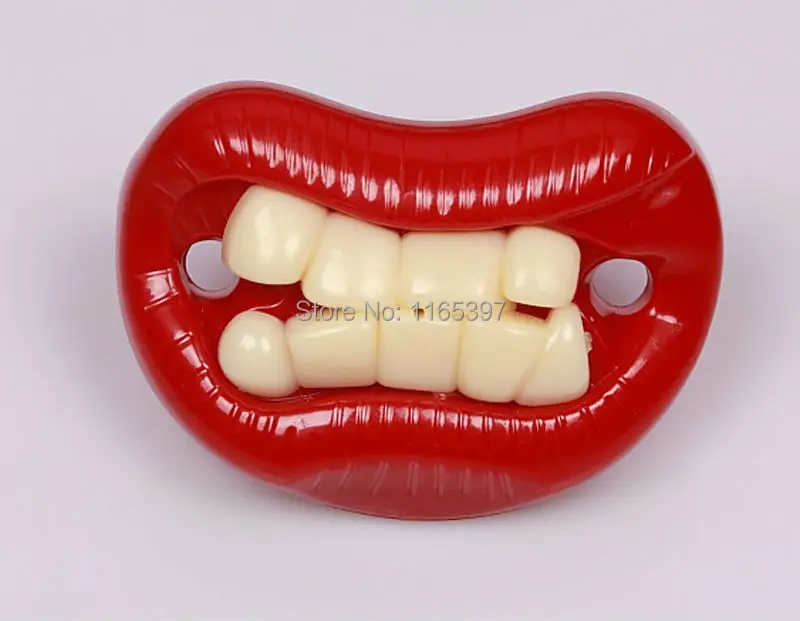 6 смешных красных силиконовых губ Детская соска для младенцев Устранитель