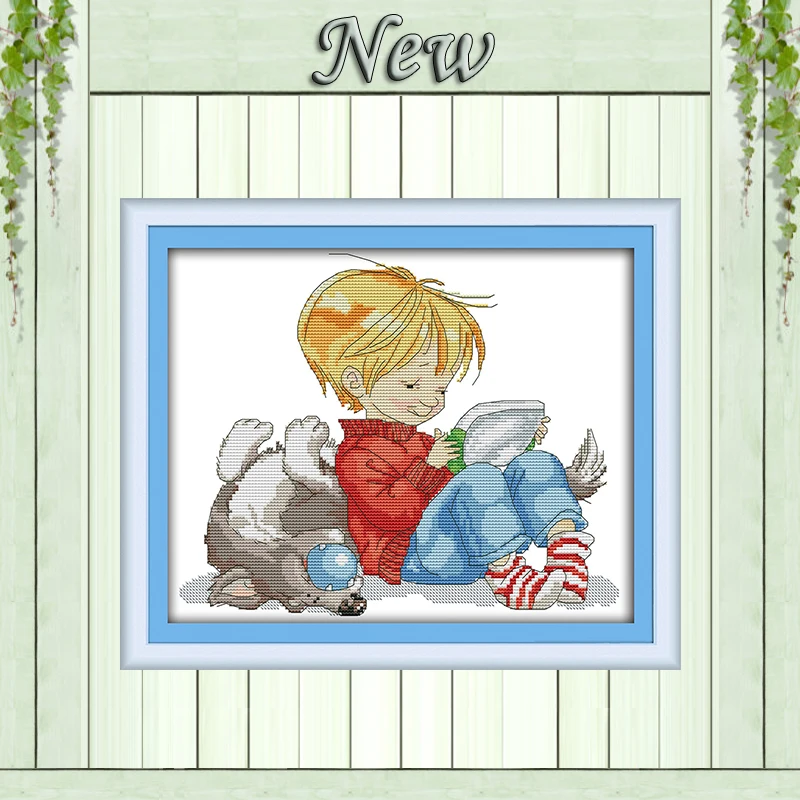 Набор для вышивки сделай сам из мультфильма Дети с собакой 11 карат |