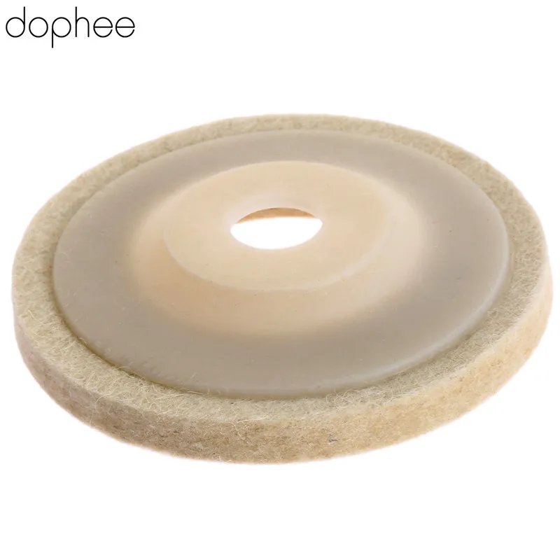 dophee 100mm Dremel Accessories Polishing Pad Wool Felt Buffing Wheel Grinding Polisher Disc for Metal Rotary Tool *1 | Инструменты