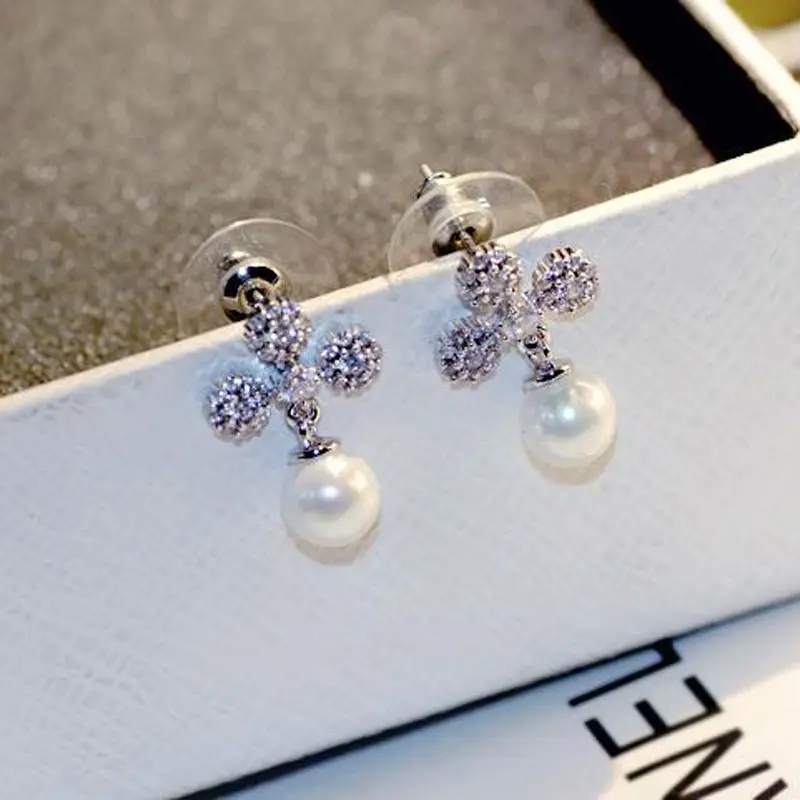 2017 Новое Прибытие БОЛЬШОЙ Циркония Серьги Длинные Большой Кисточкой Серебро S925