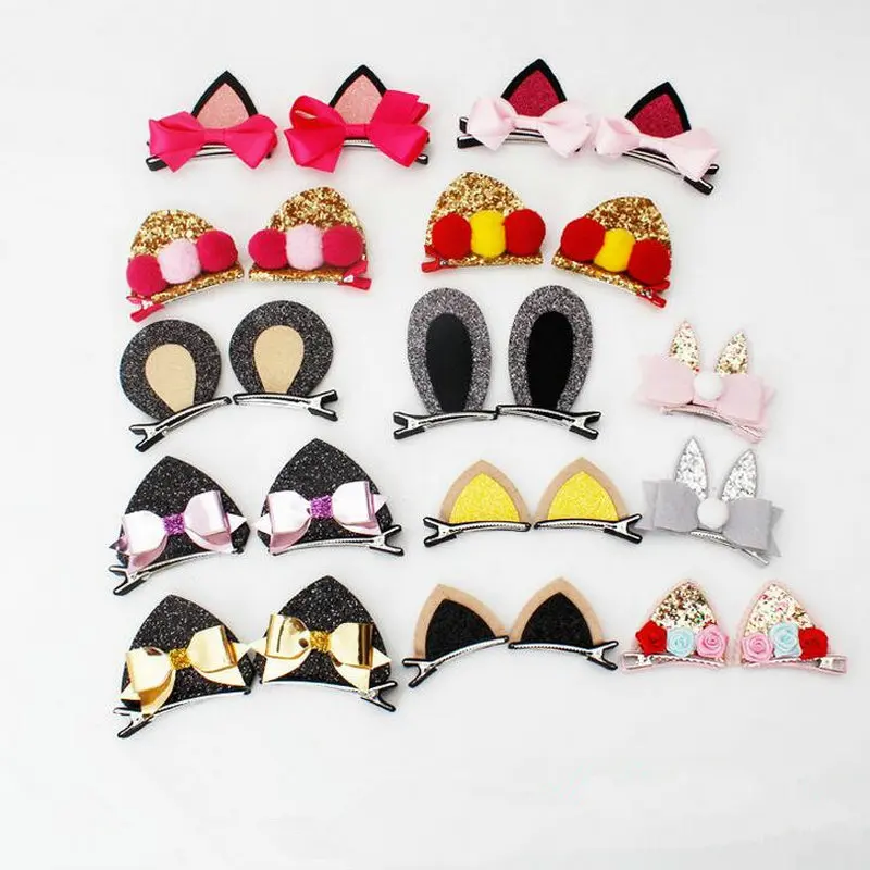 2 шт./компл. заколки для волос с милыми кошачьими ушками девочек модные детей