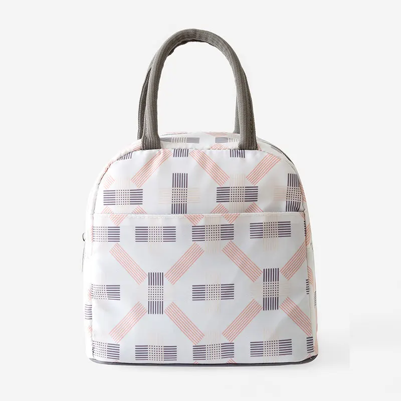 Tote Bag White Портативная сумка для обеда, новинка, Термоизолированный Ланч-бокс, сумка-холодильник, Bento, сумка, контейнер для обеда, школьные сумки для хранения еды - Цвет: Tote Bag White