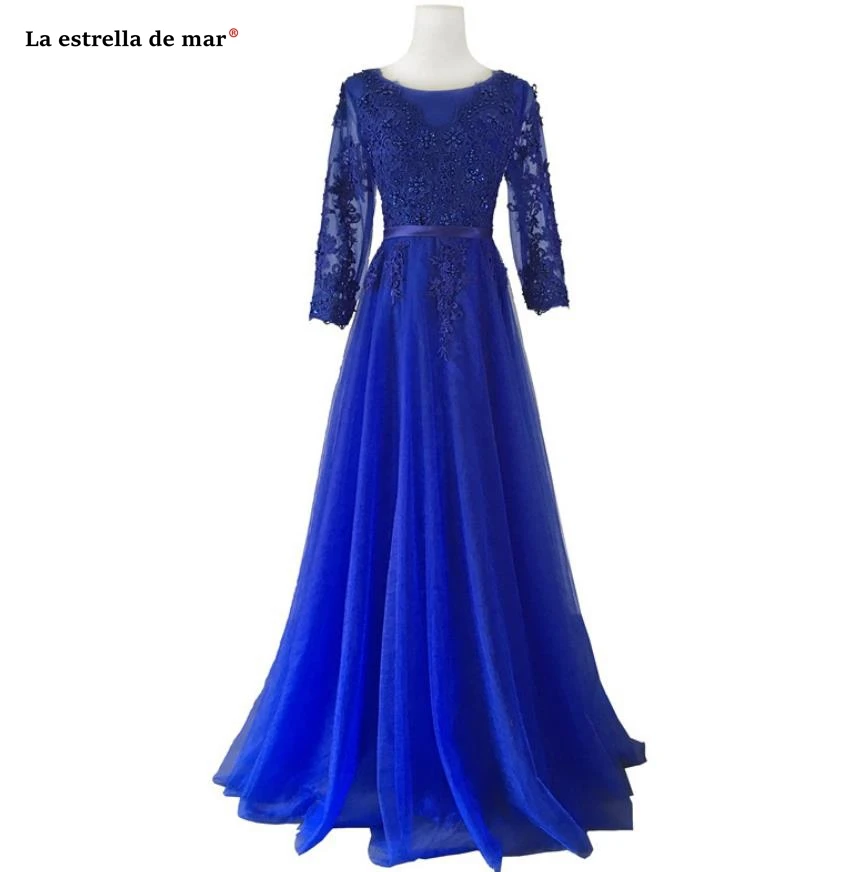 Vestido de fiesta para boda, Новое кружевное платье с бусинами и длинными рукавами, серебристое, королевское, синее, королевское, синее, розовое платье подружки невесты