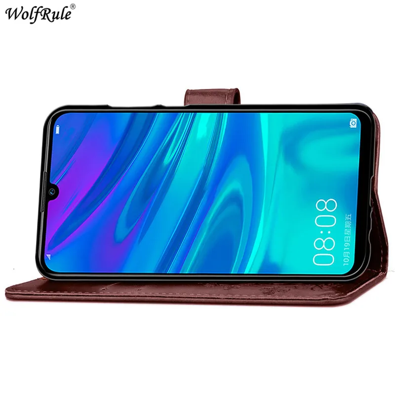 Чехол для Huawei Honor 10i откидной из искусственной кожи с отделением карт чехол