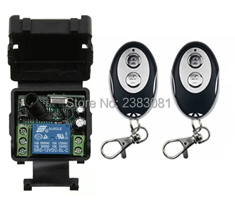 Новый приемник DC12V 1CH 10A 1 шт. + передатчик в форме эллипса 2 RF беспроводной