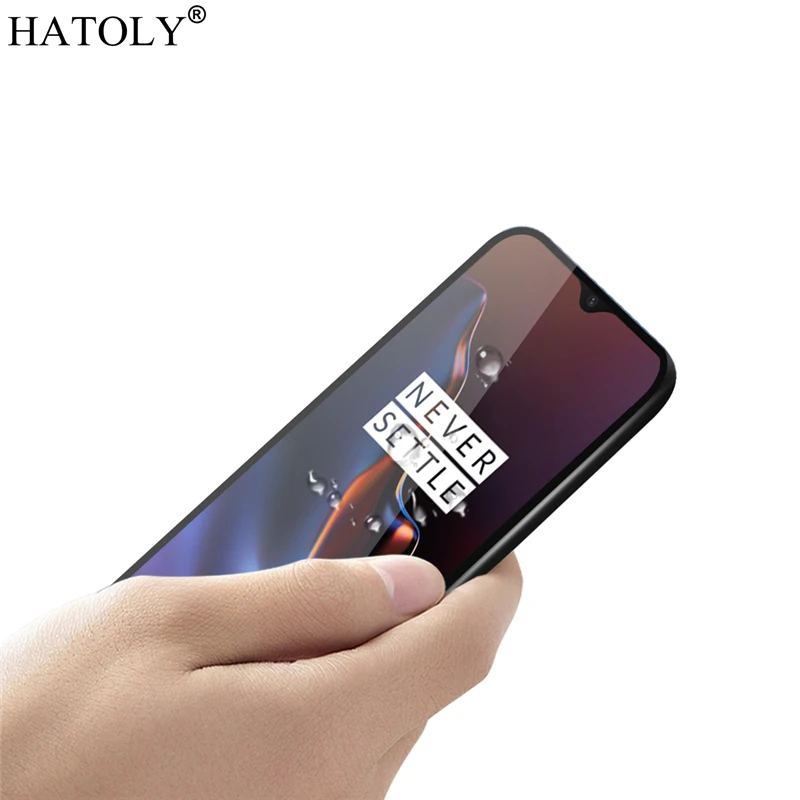 Cristal templado para Oneplus 7, pel&iacute;cula de vidrio 9H HD, pegamento completo, Protector de pantalla duro para Oneplus 7, 2 piezas-1