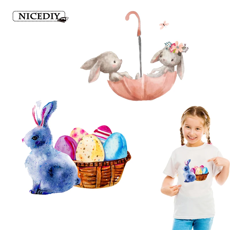 Наклейки для глажки Nicediy термопресс наклейки девочек милый кролик животные