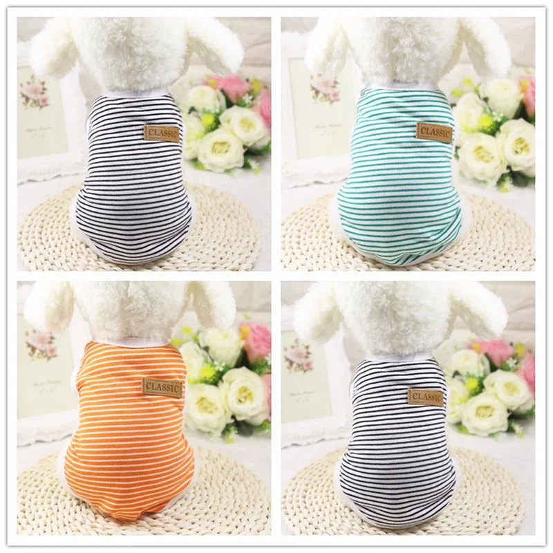 Жилет с фальш ремнем для собак из хлопка весна лето домашний питомец футболка