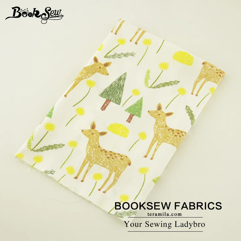 Booksew 100% хлопок саржа Ткань Вышивание для Скрапбукинг лоскутное Постельные