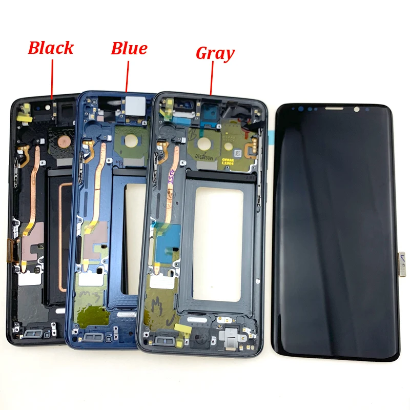 Замена AMOLED для SAMSUNG Galaxy S9 + ЖК сенсорный экран дигитайзер с рамкой G960 G965 дисплей