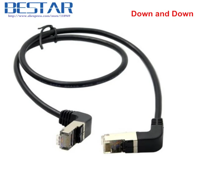Угловой и Наклонный 90 градусов cat5e 8P8C FTP STP UTP Cat 5e Ethernet сетевой кабель RJ45 патч-корд 40
