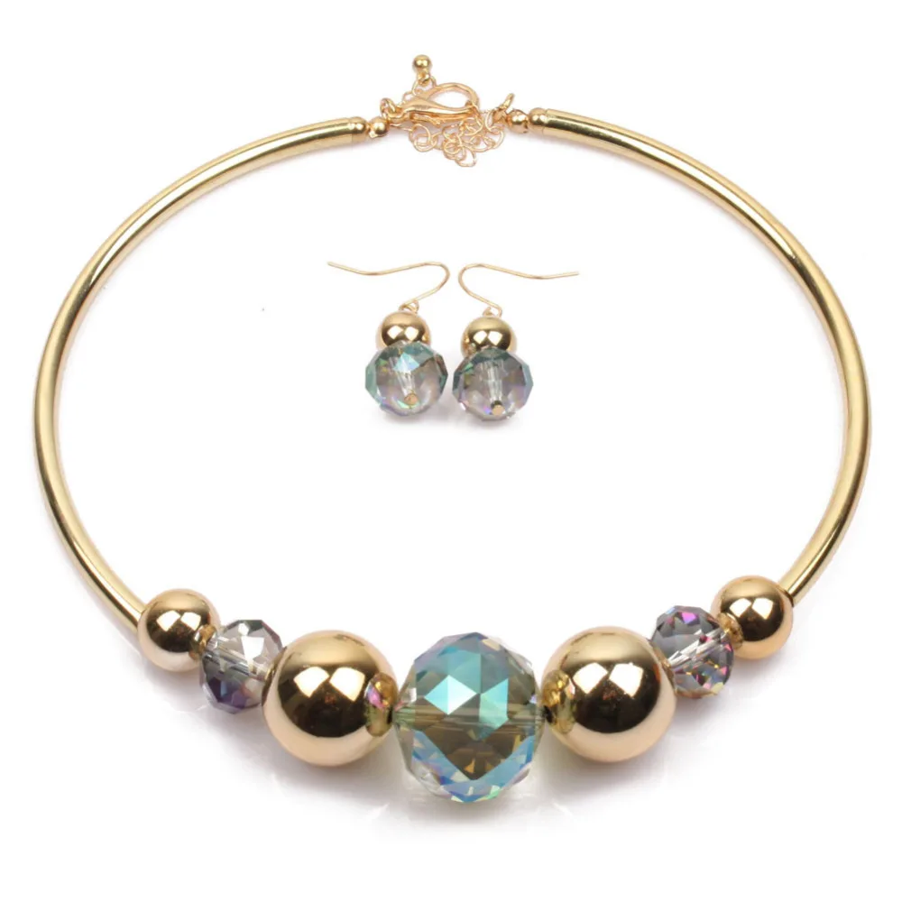 Женский ювелирный комплект из колье и серёг|crystal jewelry|elegant luxuryjewelry crystal |