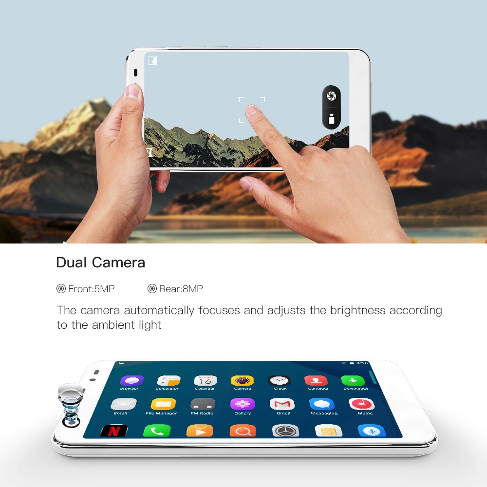 YUNTAB 5inch 4G Unlocked Smartphone S505 Android6.0 tablet Quad-core 2GB+32GB support Dual SIM Slots Camera 3000mAh battery | Компьютеры и