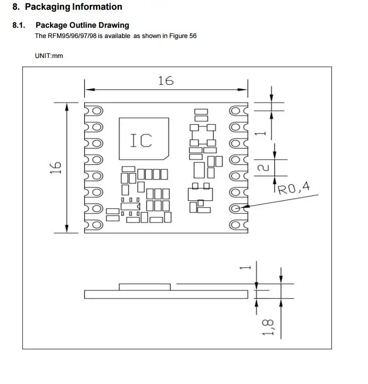 RFM95 RFM95W 868 915 RFM95-868MHz RFM95-915MHz LORA SX1276 беспроводной модуль приемопередатчика лучшее качество с фабрики