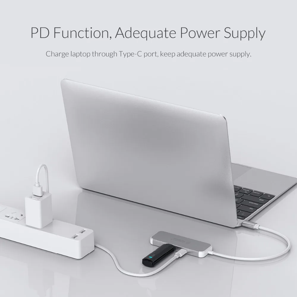 ORICO 3 в 1 USB-C концентратор тип-c к HDMI зарядное устройство адаптер 4 к HD USB3.0 сплиттер конвертер для MacBook samsung Galaxy huawei mate P20