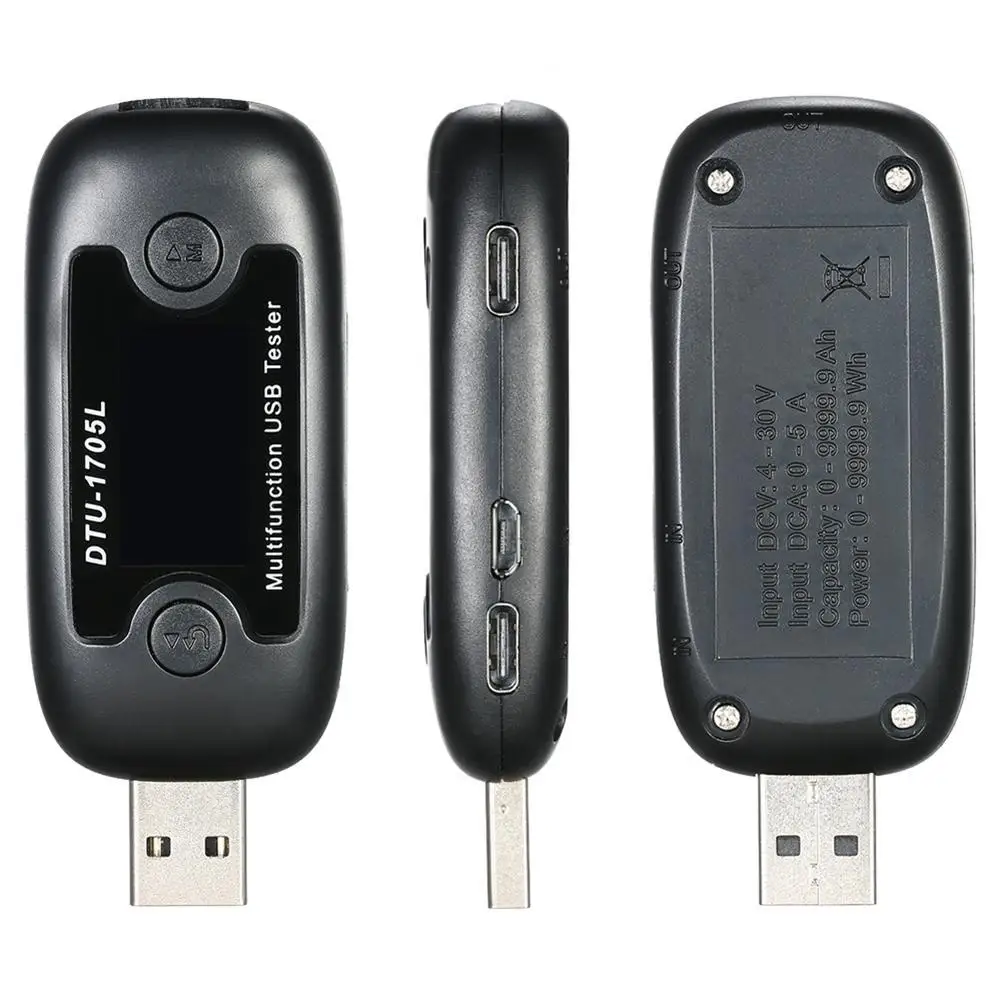 DTU-1705L Быстрая зарядка USB ЖК-тестер Напряжение Ток мощность электрическая Емкость