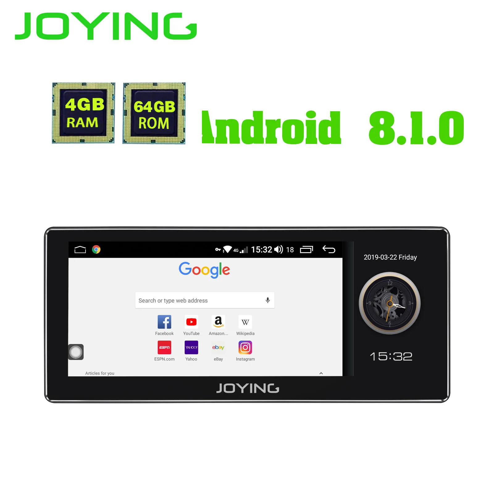 Радуясь Android 8,1 one din 10,25 дюймов IPS1280* 480 экран 4 Гб+ 64 Гб Восьмиядерный универсальное головное устройство Авторадио gps поддержка 4G wifi BT