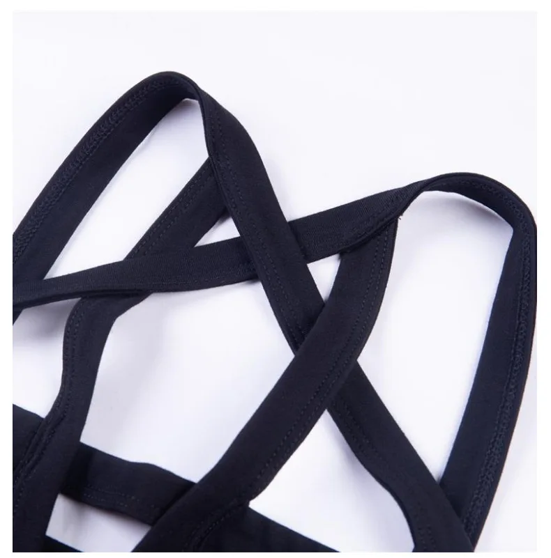 JIEZuoFang Gothic Women Jumpsuits Backless Cross Strap Front Design Hollow Out Pentagram Romper Black Sleeveless Slim Bodysuit