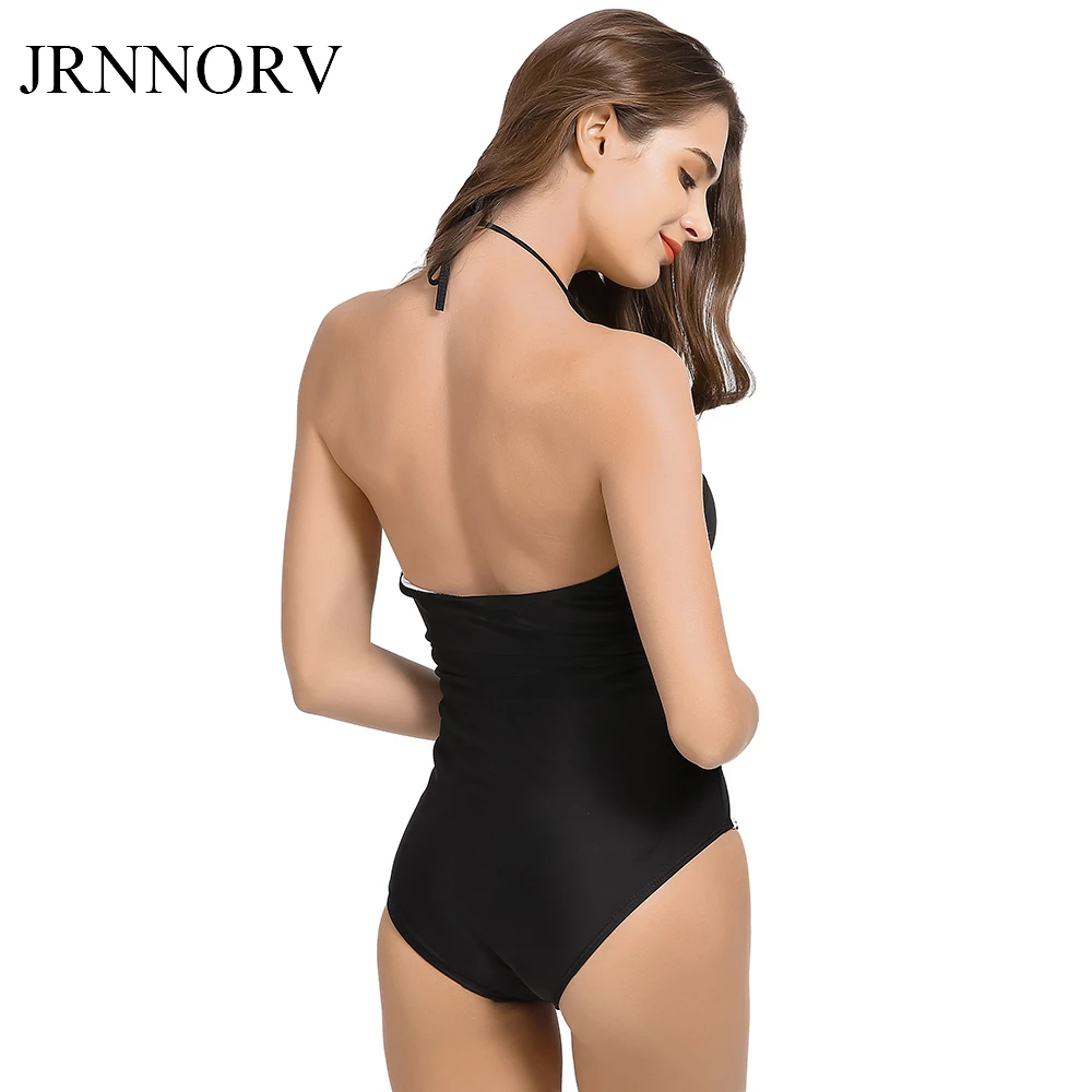 JRNNORV черный кривая Push Up Купальник Одна деталь Монокини Бикини Купальники Maillot De Bain