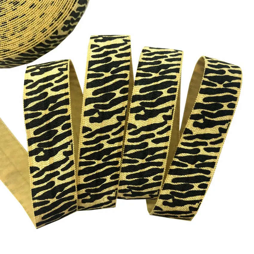 

5 Yards 5/8 inch Zebra print Fold over elastic Stretchy FOE DIY Baby Headbands and Hair Ties Accessories