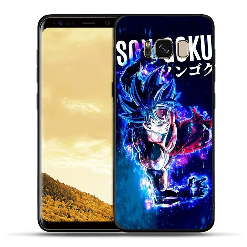 H1210 Черный силиконовый чехол для samsung Galaxy S10e S10 S9 S8 Plus Note 8 9 S7 Edge чехлы для телефонов Dragon Ball Z из аниме Goku Super D - Цвет: H1210