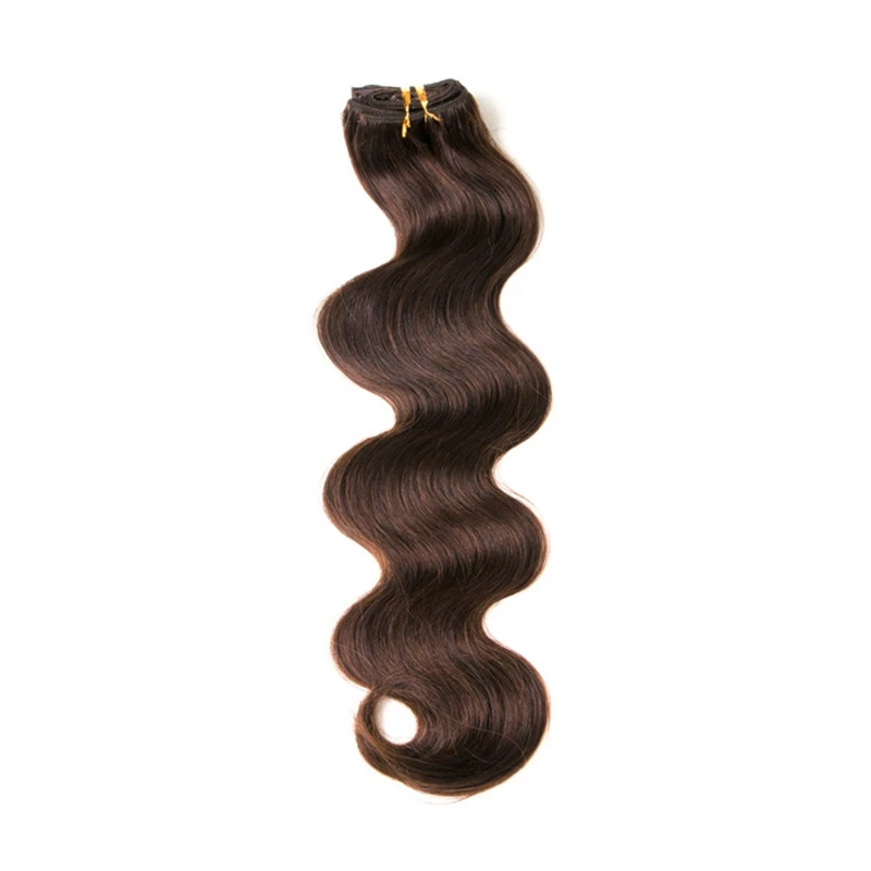 Sobeauty человеческие волосы для наращивания на заколках, сделанные Remy волосы 14 ''16'' 18 ''20'' 22 ''24'', волнистые волосы для наращивания на всю голову
