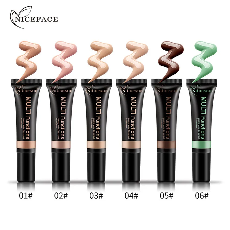 Niceface Жидкая основа для макияжа осветляющая отбеливающая крем Красота консилер