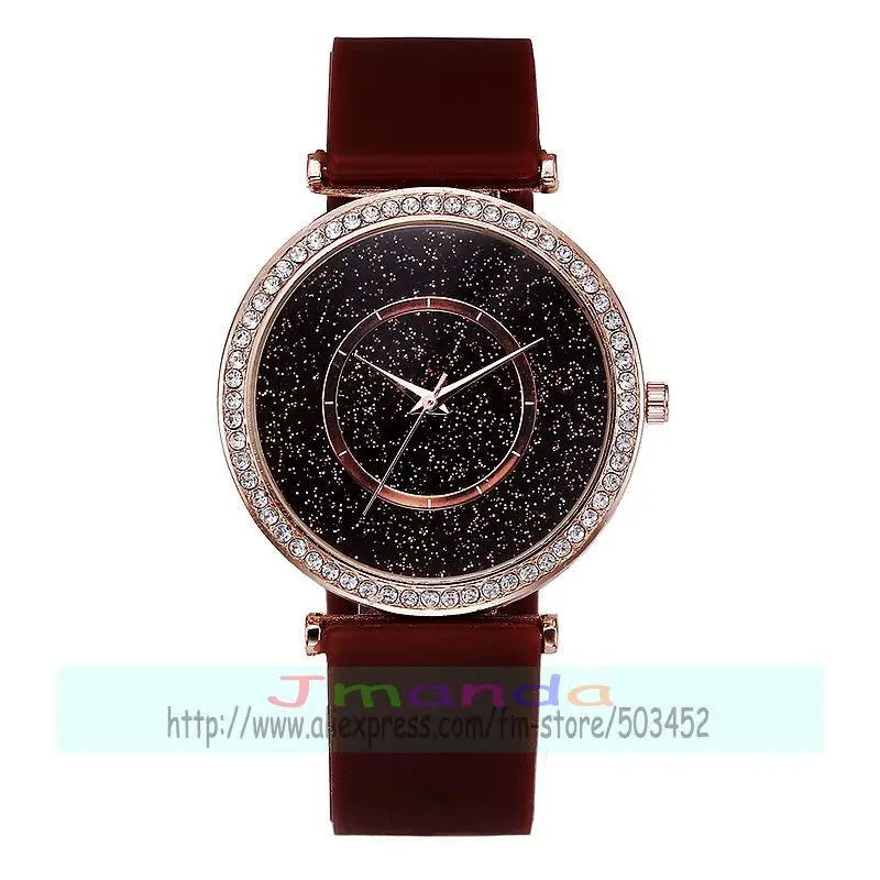 100 шт./лот дизайнерские круглые свободные часы с порошковым циферблатом розовое